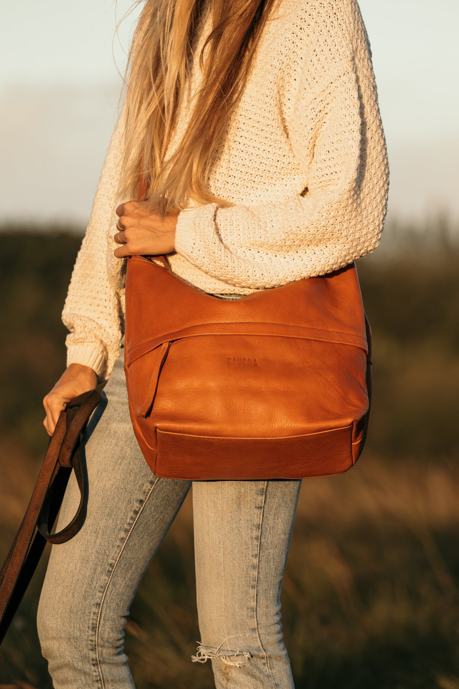 TOGO Minimalism Handmade Hobo Shoulder Bag - Green